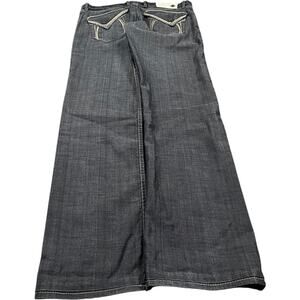 Monarchy Y2K Baggy Embroidered Flap Emo Grunge Jeans